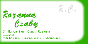 rozanna csaby business card